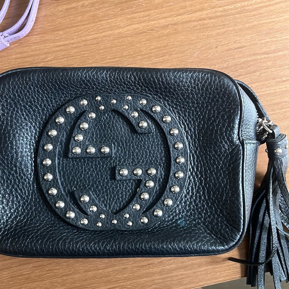 Black Beaded Gucci Purse